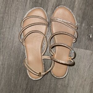 Elegant Silver Strappy Sandals